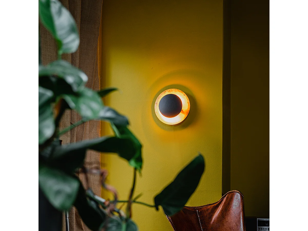 Applique murale Art déco noire avec or - Emilienne