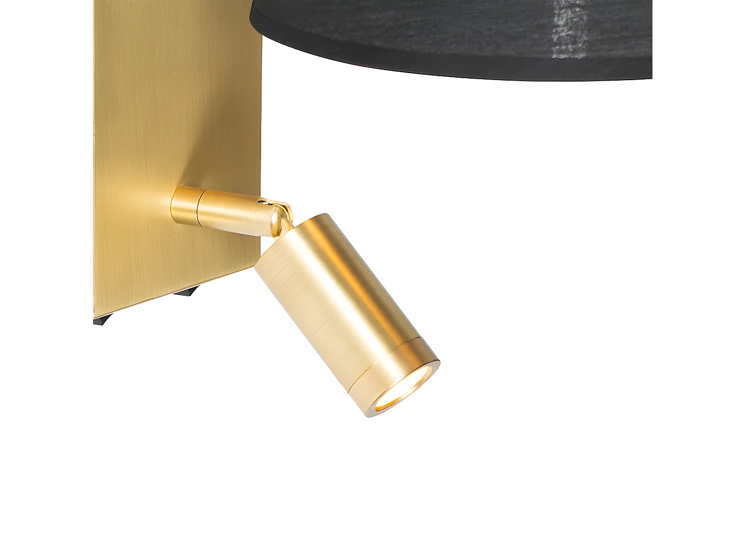 Applique moderne noire et doré avec liseuse - Renier