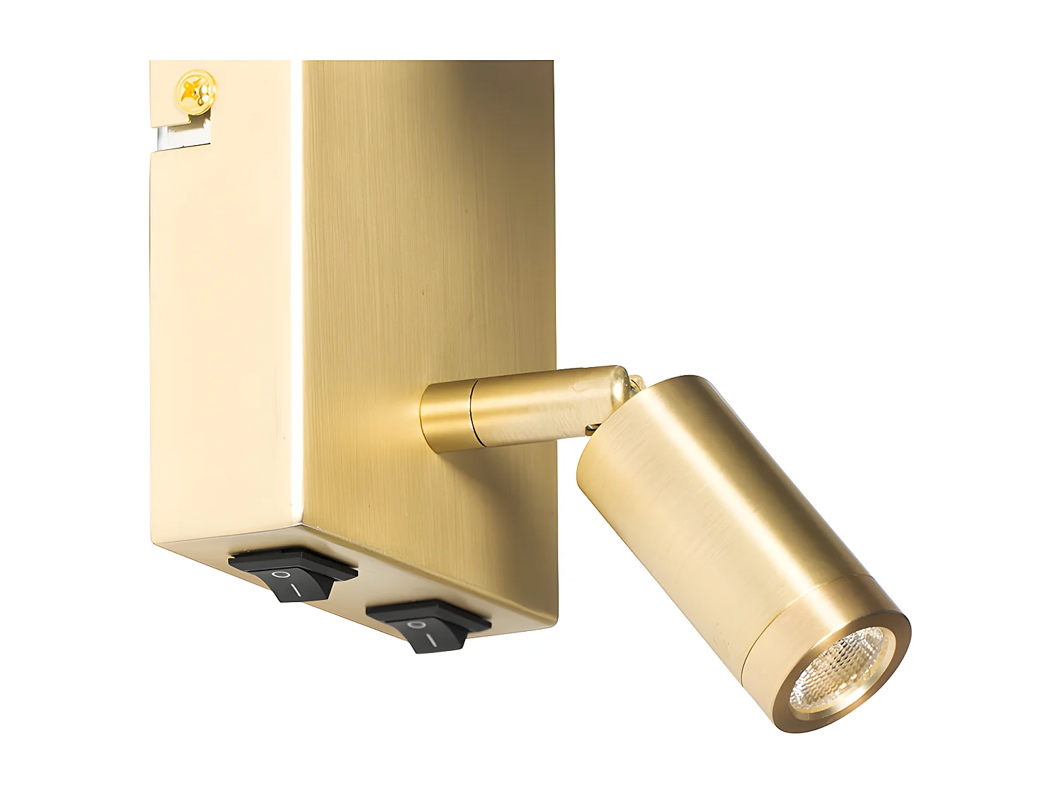 Applique moderne noire et doré avec liseuse - Renier