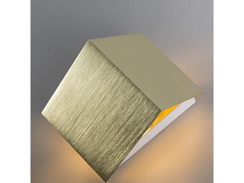 Applique murale moderne dorée avec effet de lumière - Cube