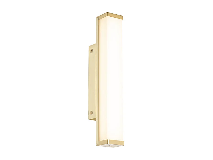 Applique murale de salle de bain en laiton 32 cm avec LED IP44 - Cascada