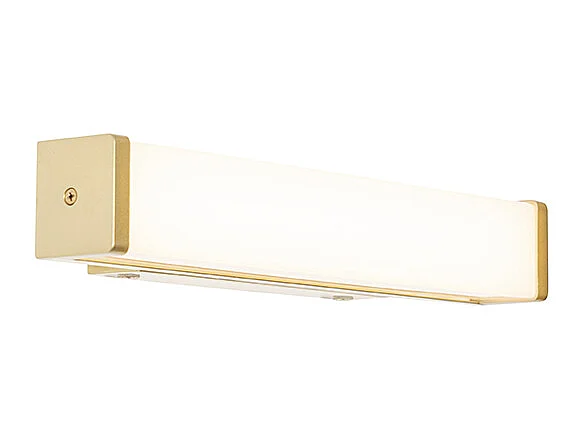 Applique murale de salle de bain en laiton 32 cm avec LED IP44 - Cascada