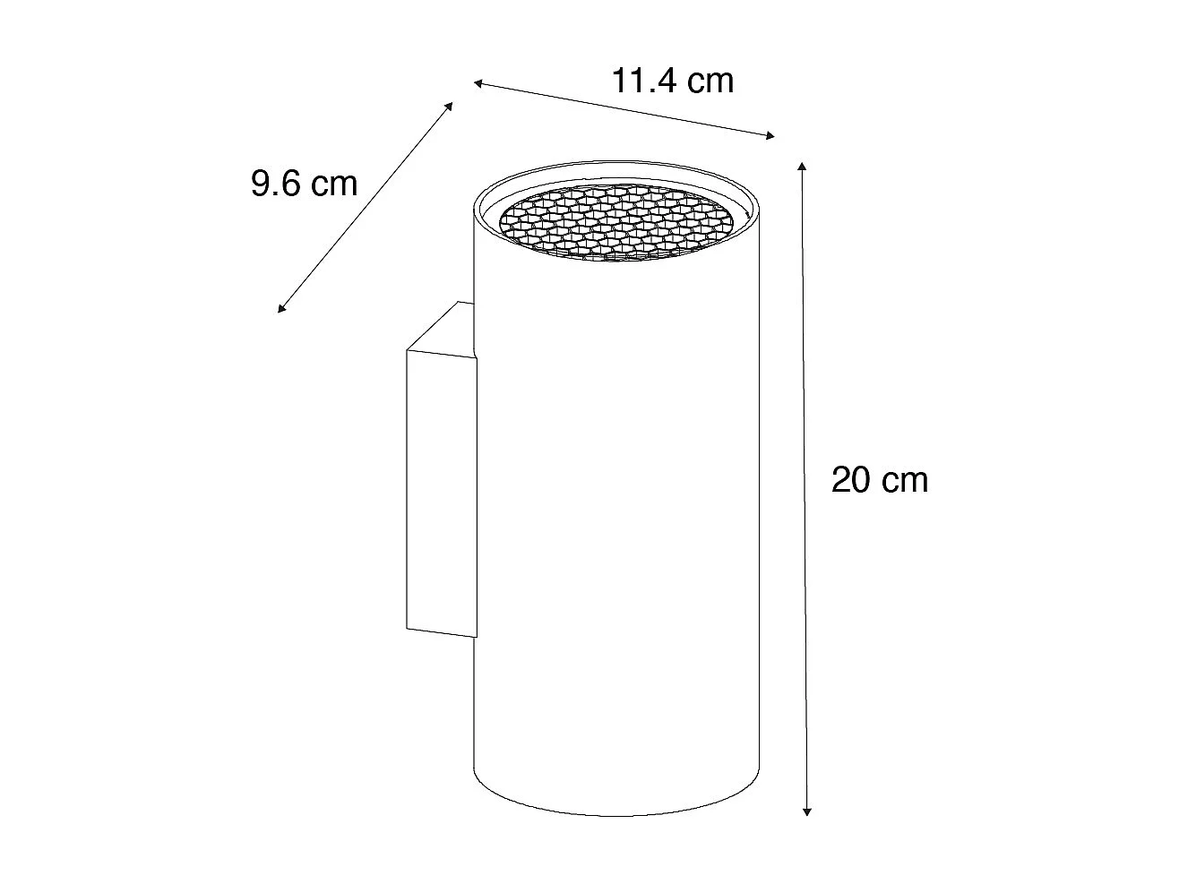 Applique murale design ronde dorée 2 lumières - Sab Honey