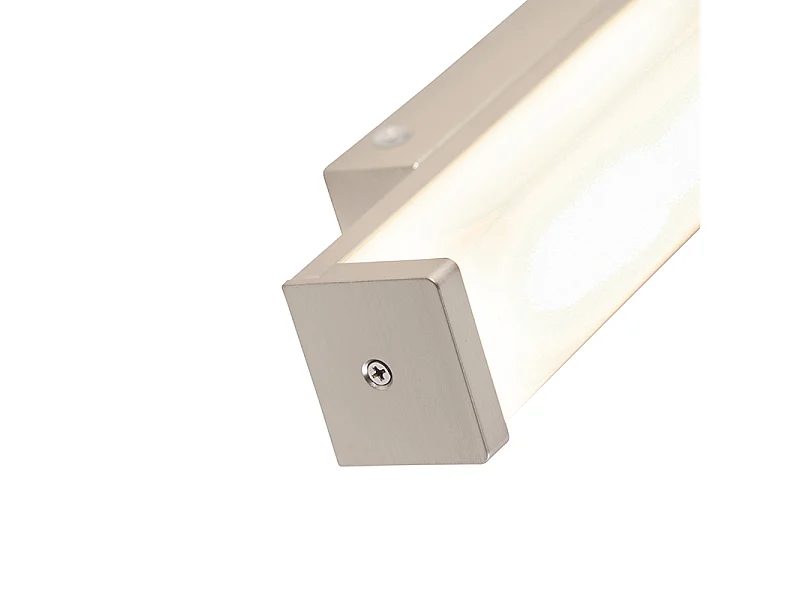 Applique murale de salle de bain en acier 32 cm avec LED IP44 - Cascada