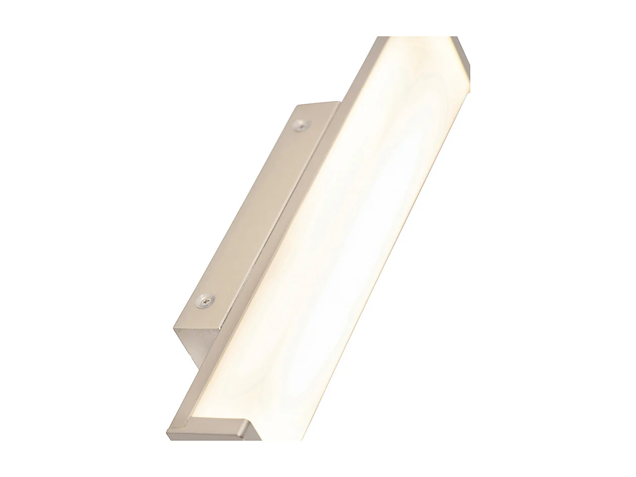 Applique murale de salle de bain en acier 32 cm avec LED IP44 - Cascada