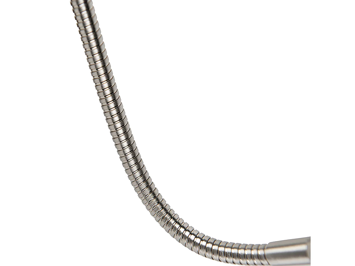 Applique acier avec bras flexible et abat-jour blanc 18 cm - Brescia Combi