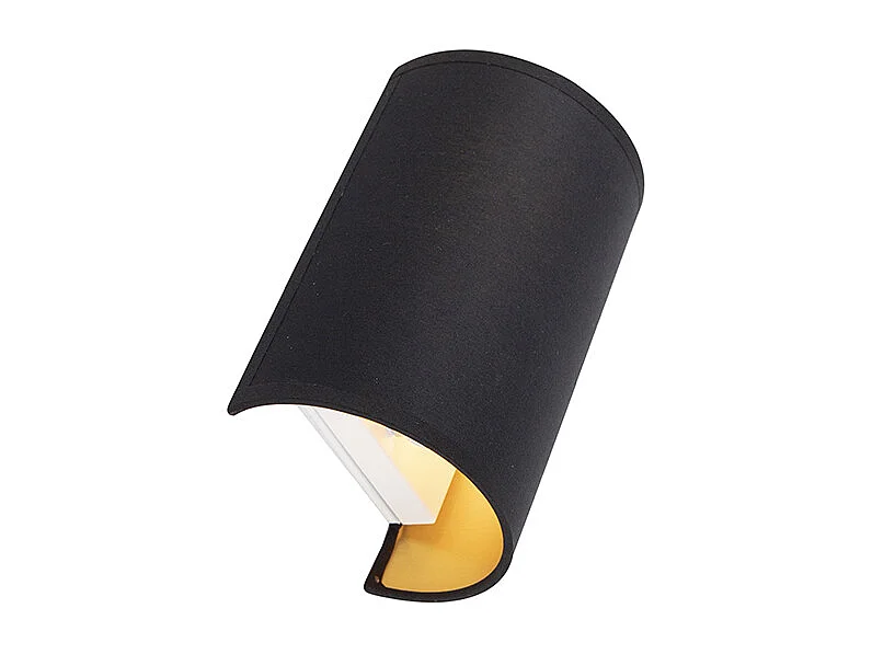 Applique murale moderne noire et dorée - Simple Drum