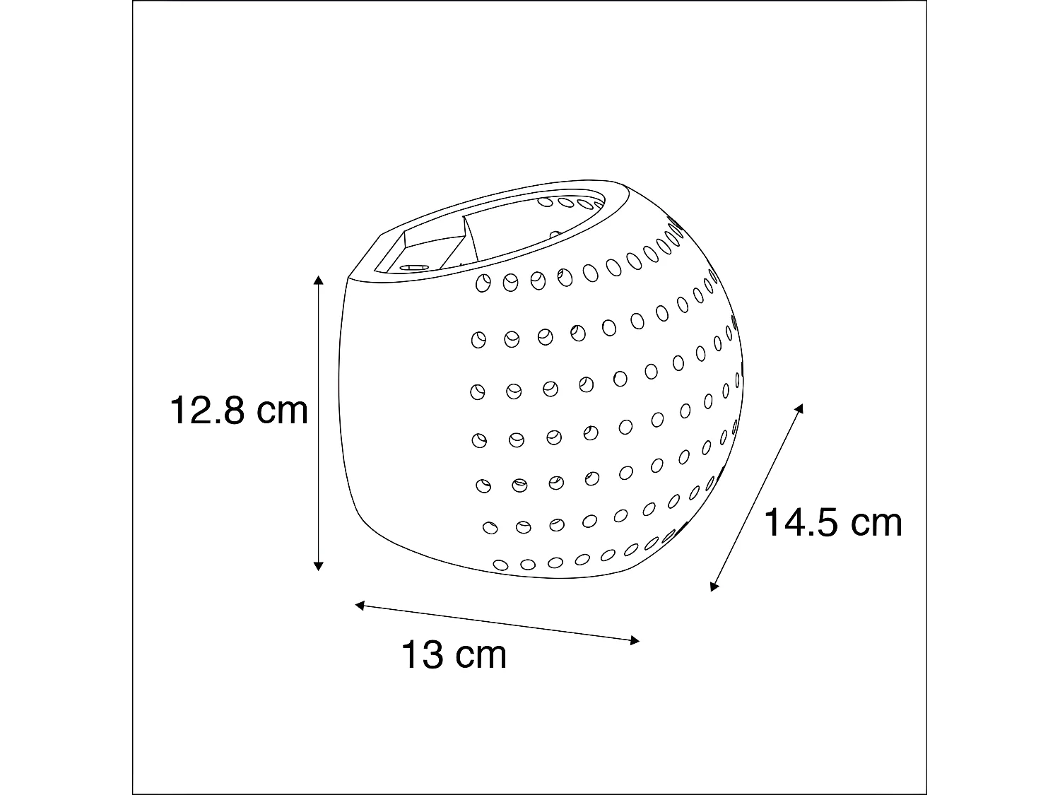 Applique murale sphérique vintage en blanc plâtre - Blur