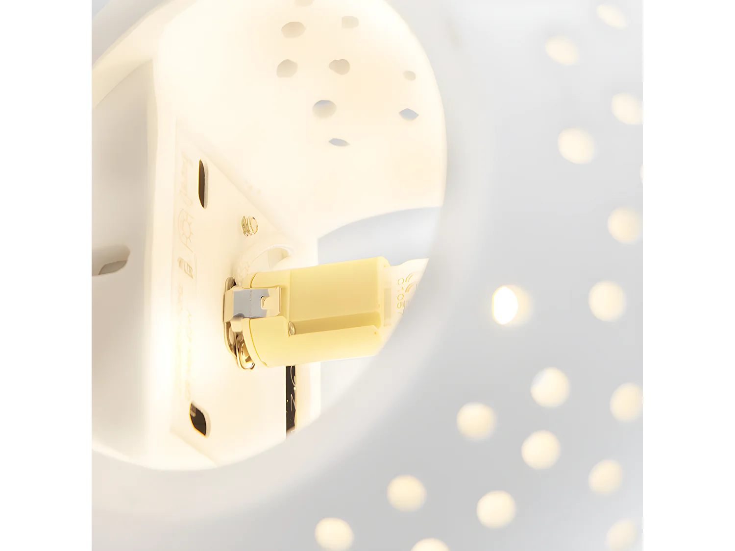 Applique murale sphérique vintage en blanc plâtre - Blur