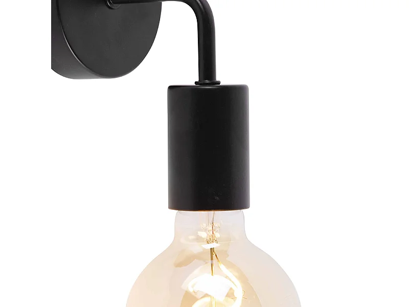 Applique murale moderne noire 15,5 cm - Facile