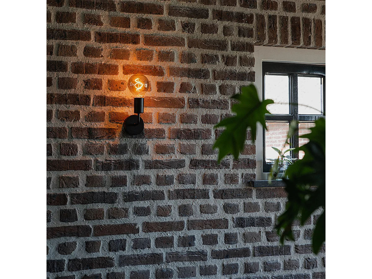 Applique murale moderne noire 15,5 cm - Facile