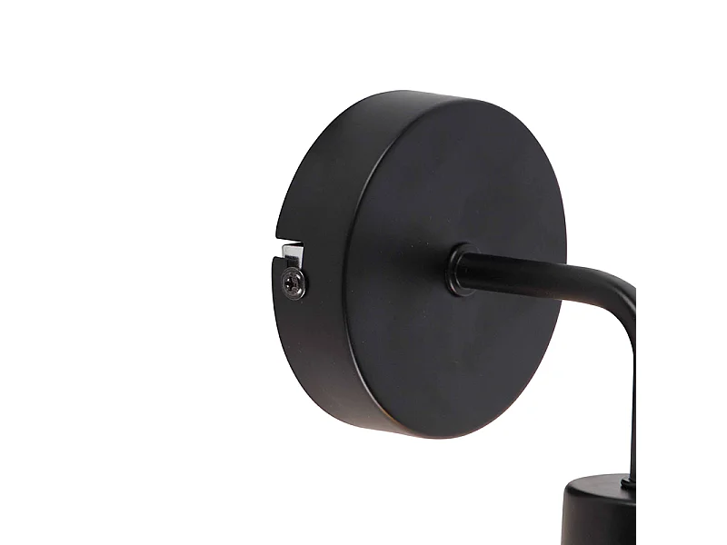 Applique murale moderne noire 15,5 cm - Facile