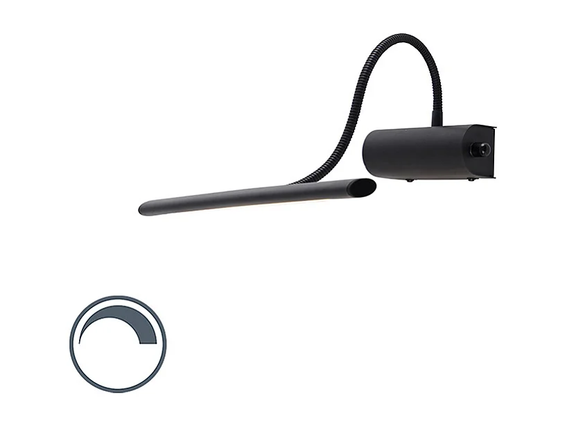Applique noire 32 cm LED avec gradateur - TABLEAU