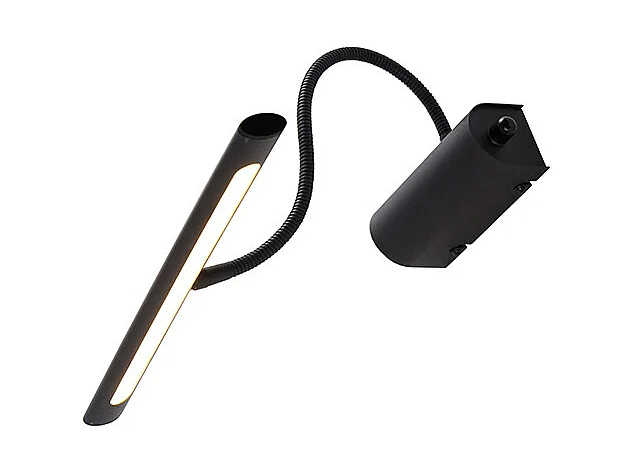 Applique murale design noire 32 cm avec LED et variateur - Tableau