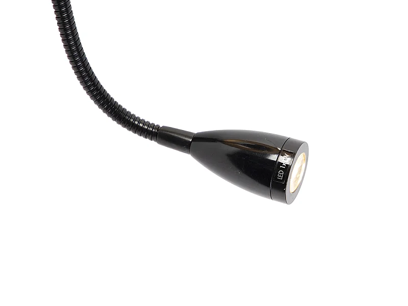 Applique Art Déco noir avec abat-jour velours gris foncé - Stacca