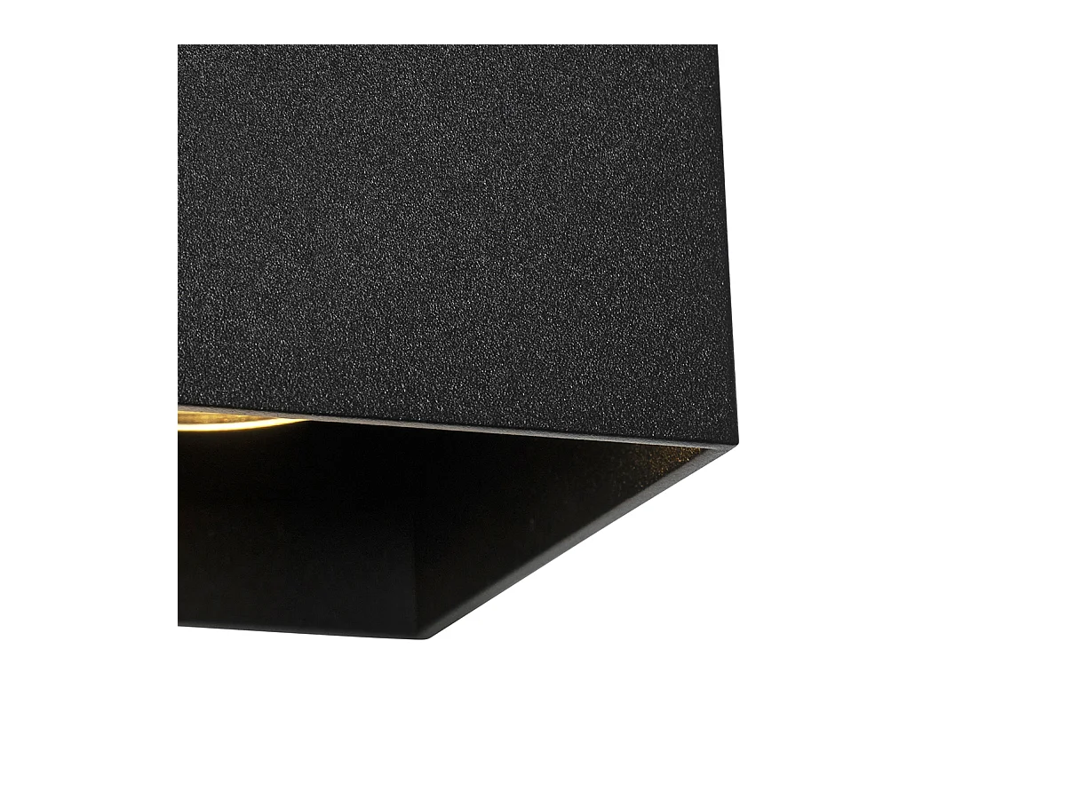 Applique carrée intelligente noire avec Wifi GU10 - Sabbir