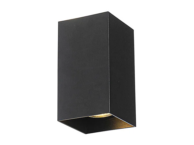 Applique murale carrée intelligente noire avec Wifi GU10 - Sabbir