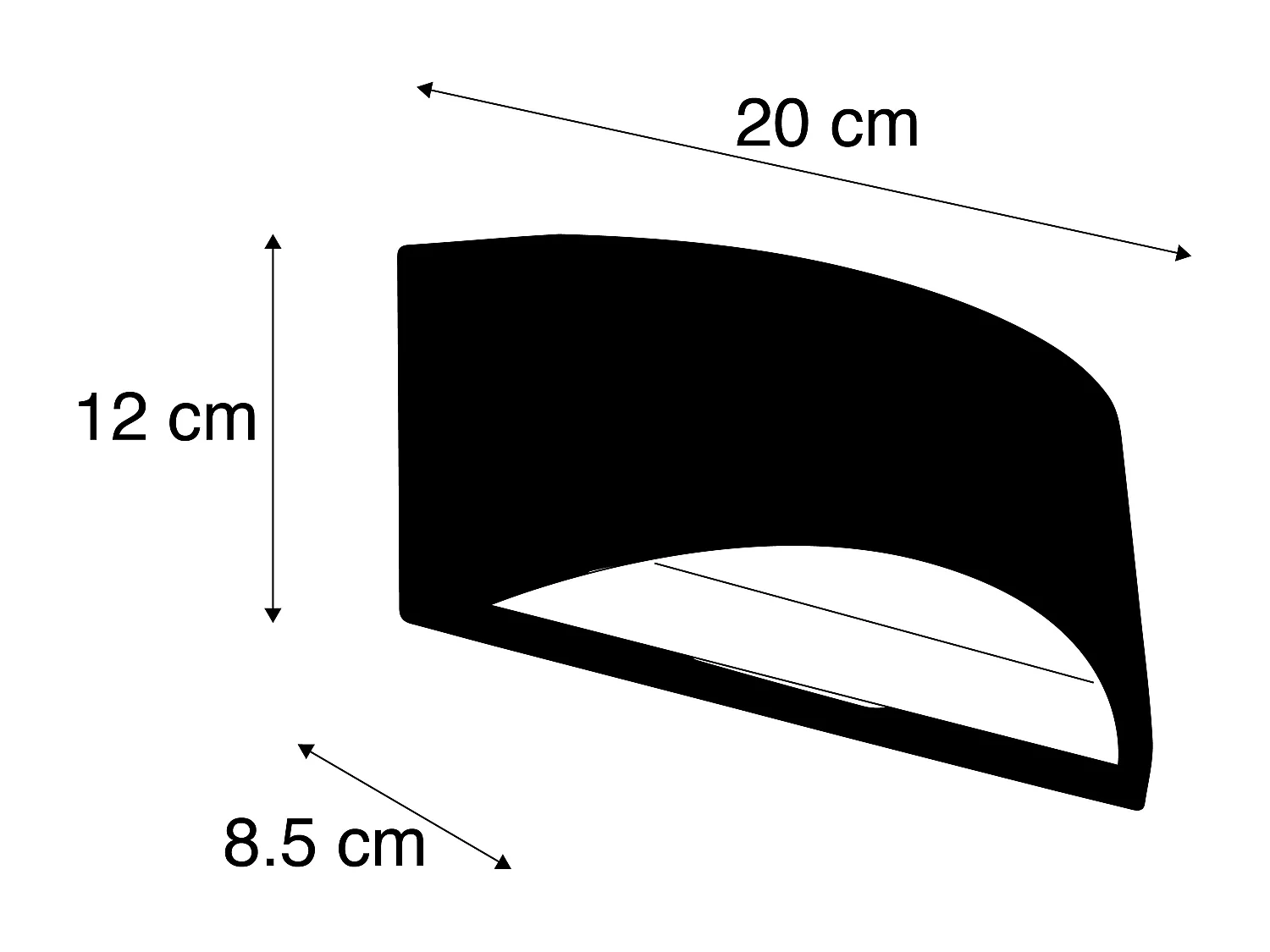 Applique moderne blanc 20 cm - Gypsy Tum