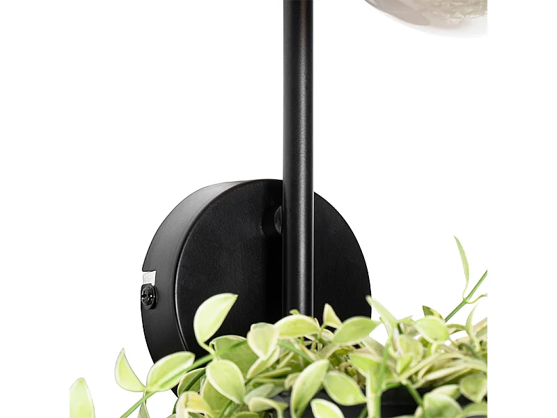 Applique moderne noire avec verre - Roslini