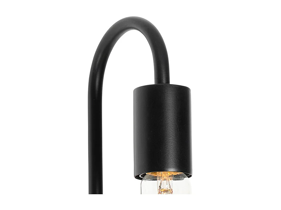 Applique murale moderne noire avec verre - Roslini