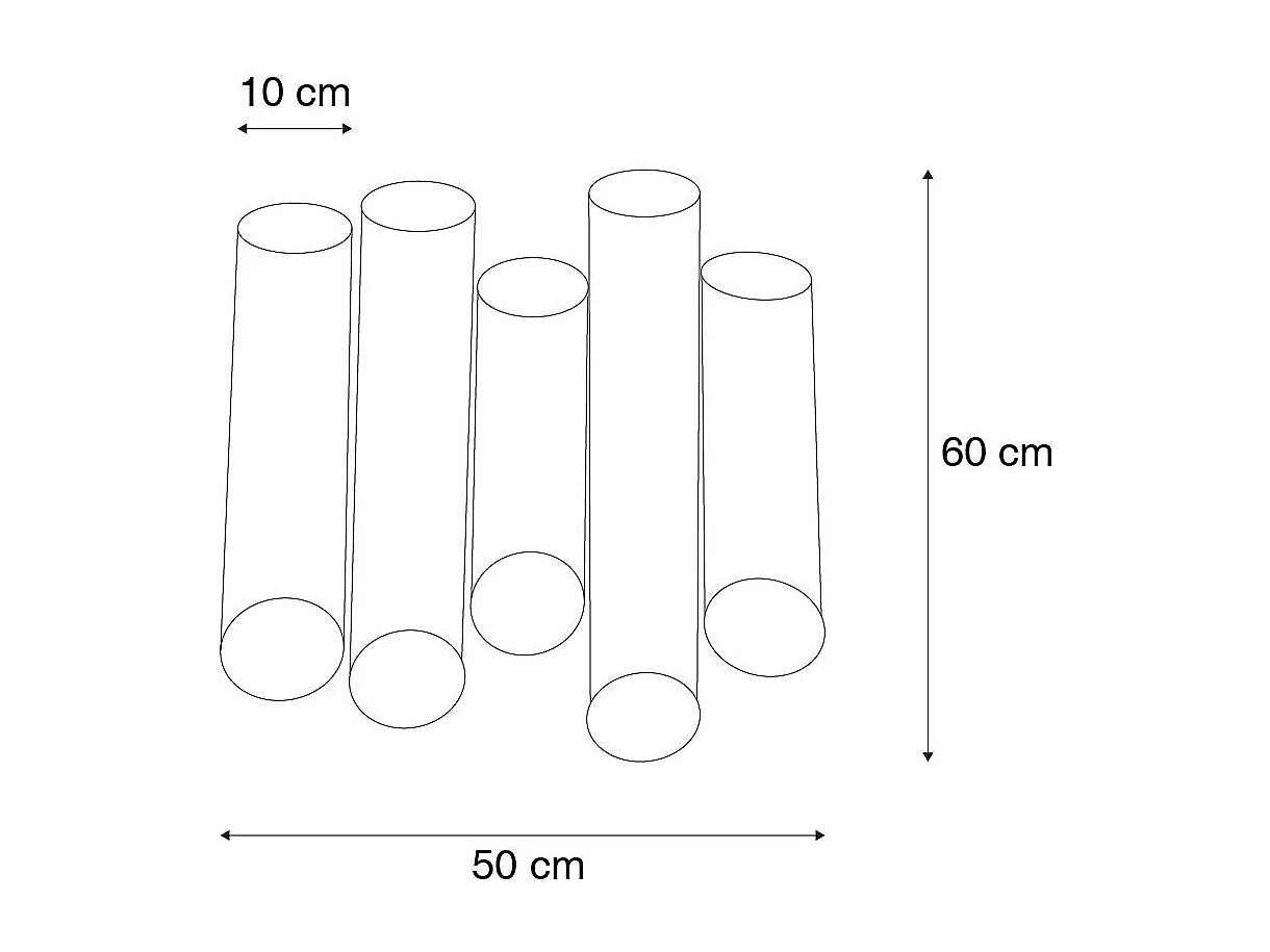 Applique murale industrielle en laiton 10 lumières - Whistle