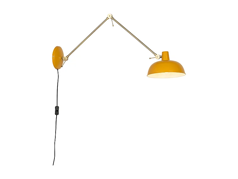 Applique Rétro Acier Jaune et Bronze - Milou