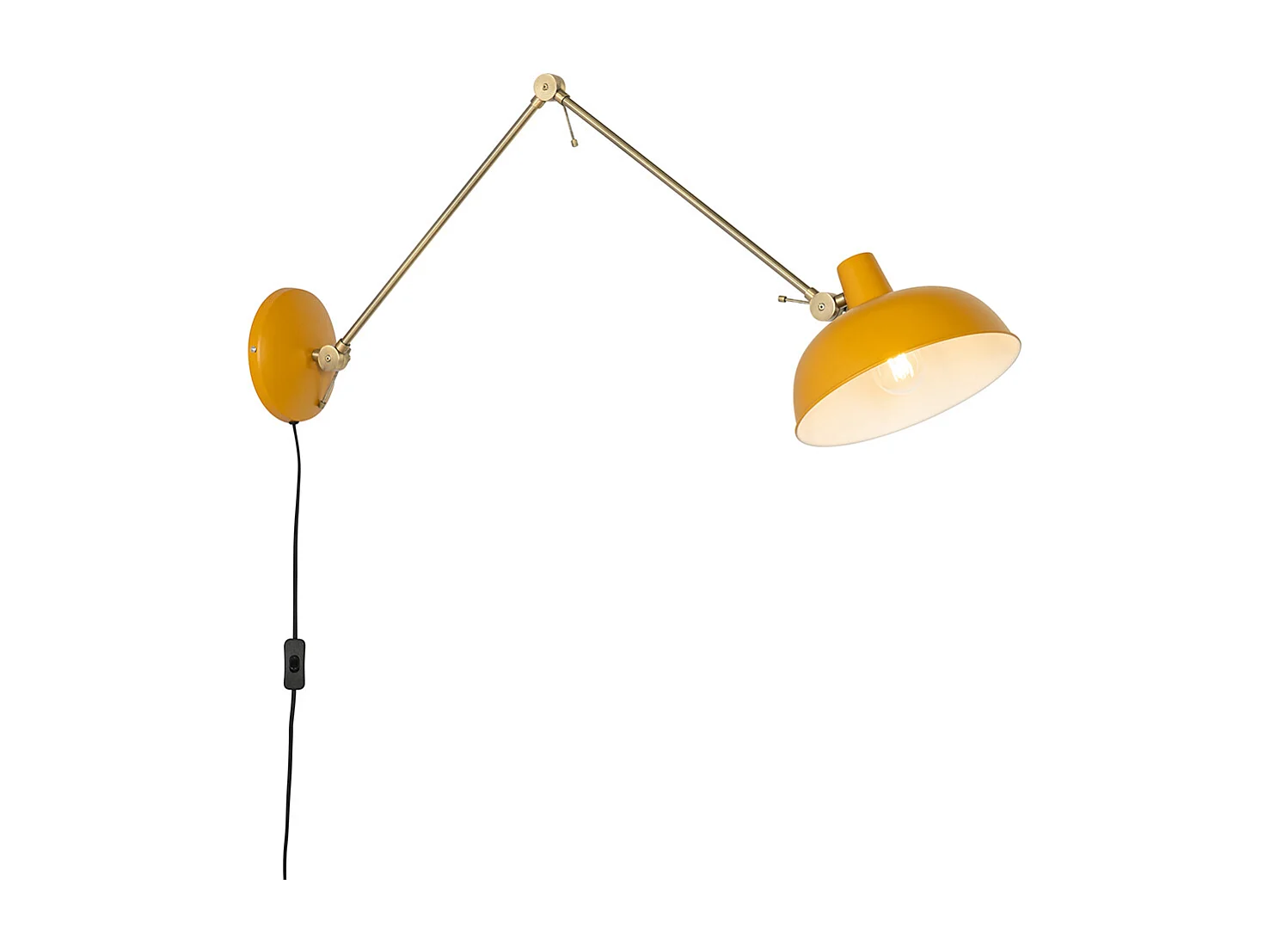 Applique Rétro Acier Jaune et Bronze - Milou