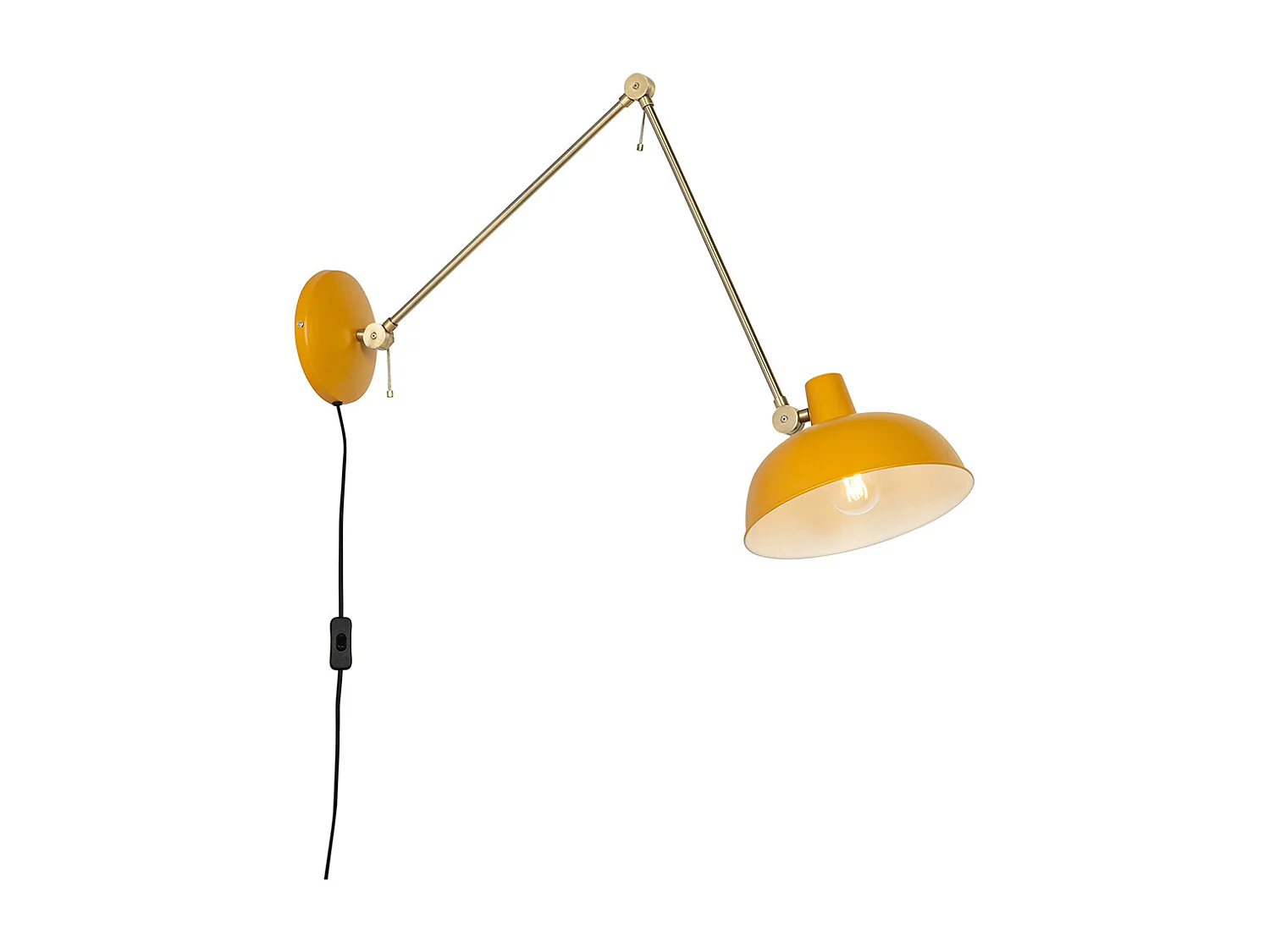 Applique Rétro Acier Jaune et Bronze - Milou