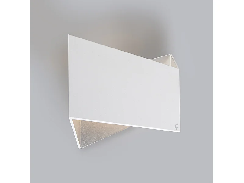 Lot de 2 appliques design blanches - Fold