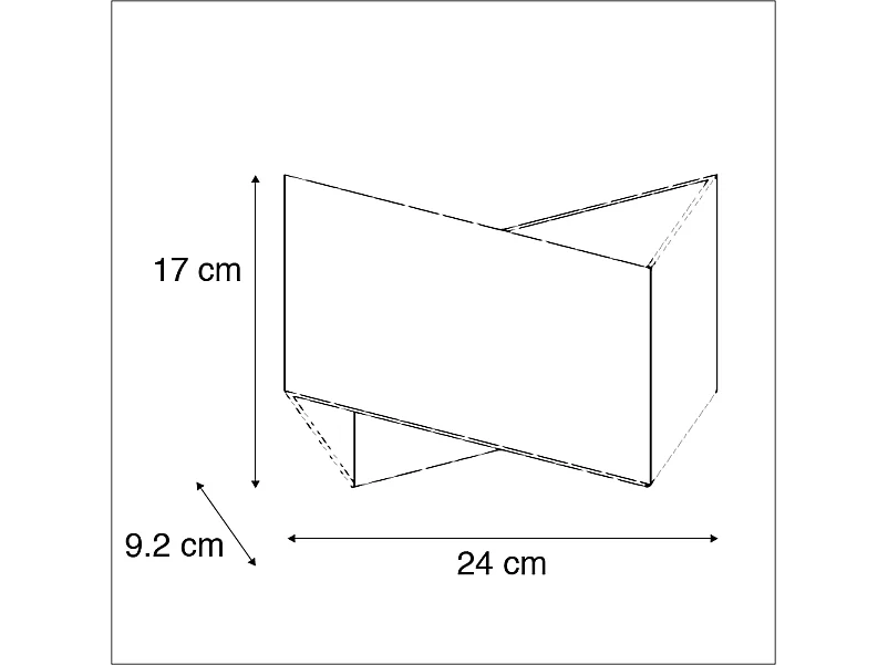 Lot de 2 appliques design blanches - Fold