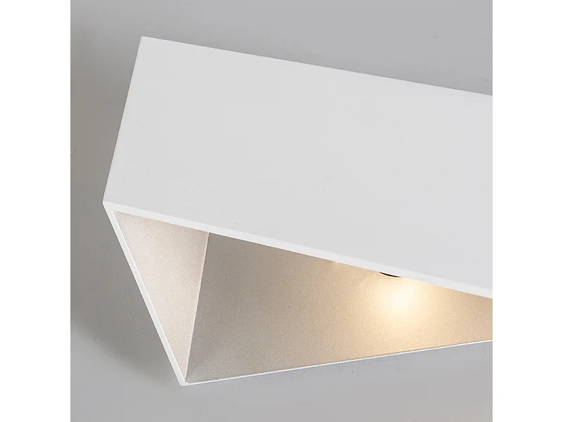 Lot de 2 appliques design blanches - Fold