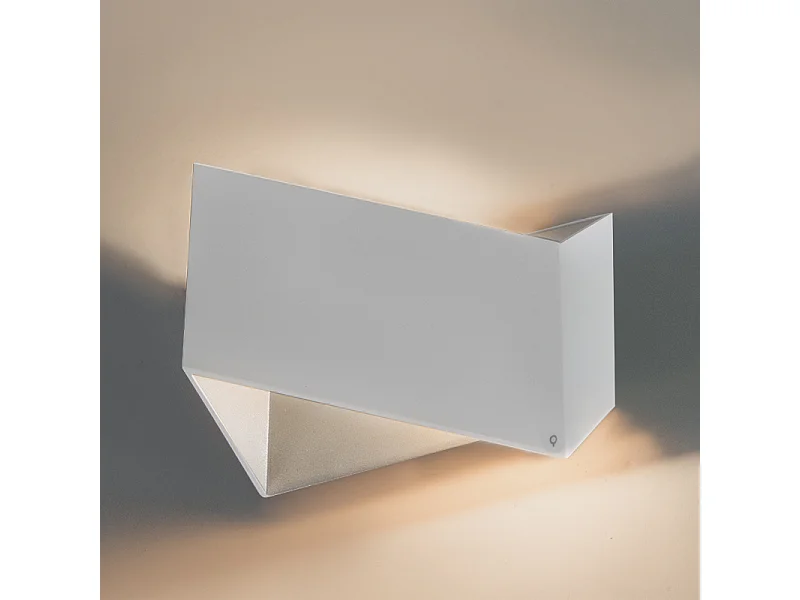 Lot de 2 appliques design blanches - Fold