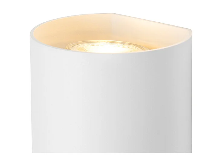 Applique murale design blanche ronde GU10 50mm - Sabbir