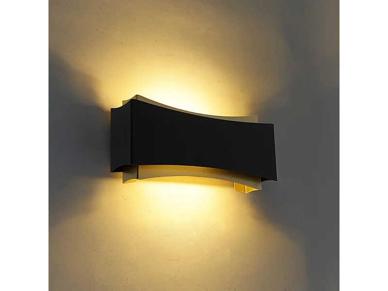 Applique moderne noire avec or - Plats