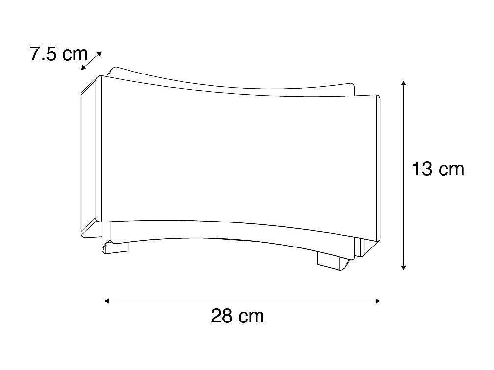 Applique murale moderne noire avec or - Plats