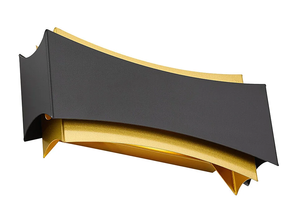 Applique murale moderne noire avec or - Plats