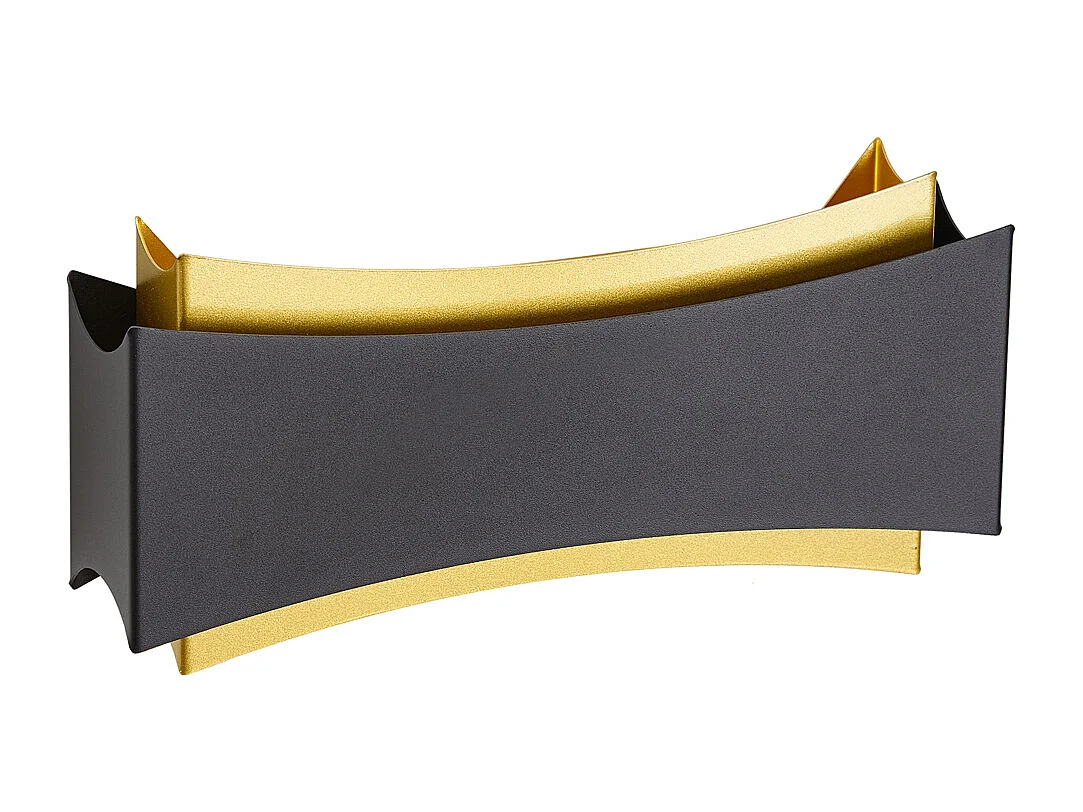 Applique murale moderne noire avec or - Plats