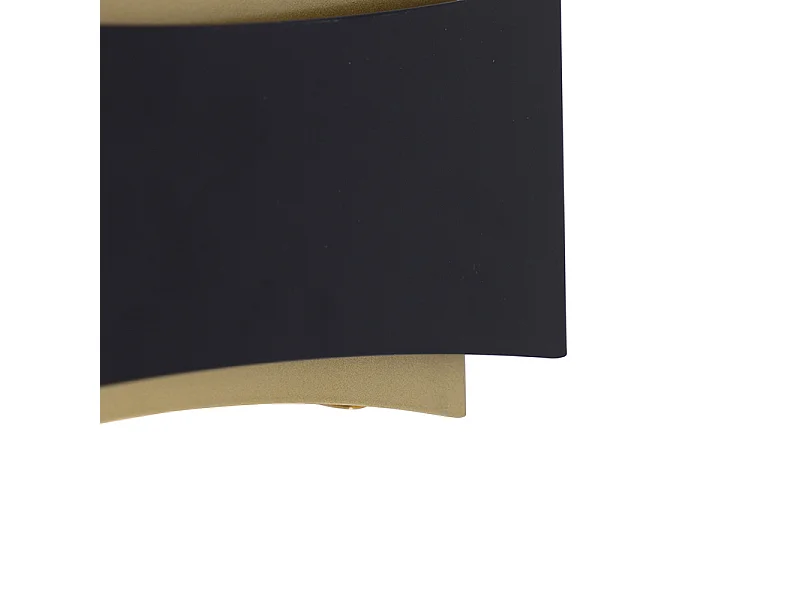 Applique murale moderne noire avec or - Plats