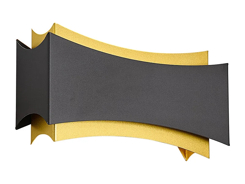 Applique murale moderne noire avec or - Plats