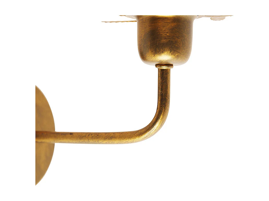 Applique murale vintage dorée 25 cm - Botanica