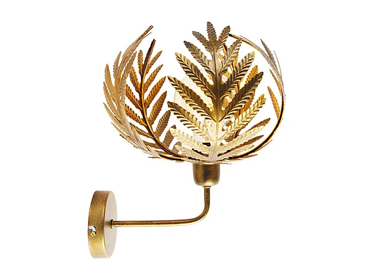 Applique murale vintage dorée 25 cm - Botanica