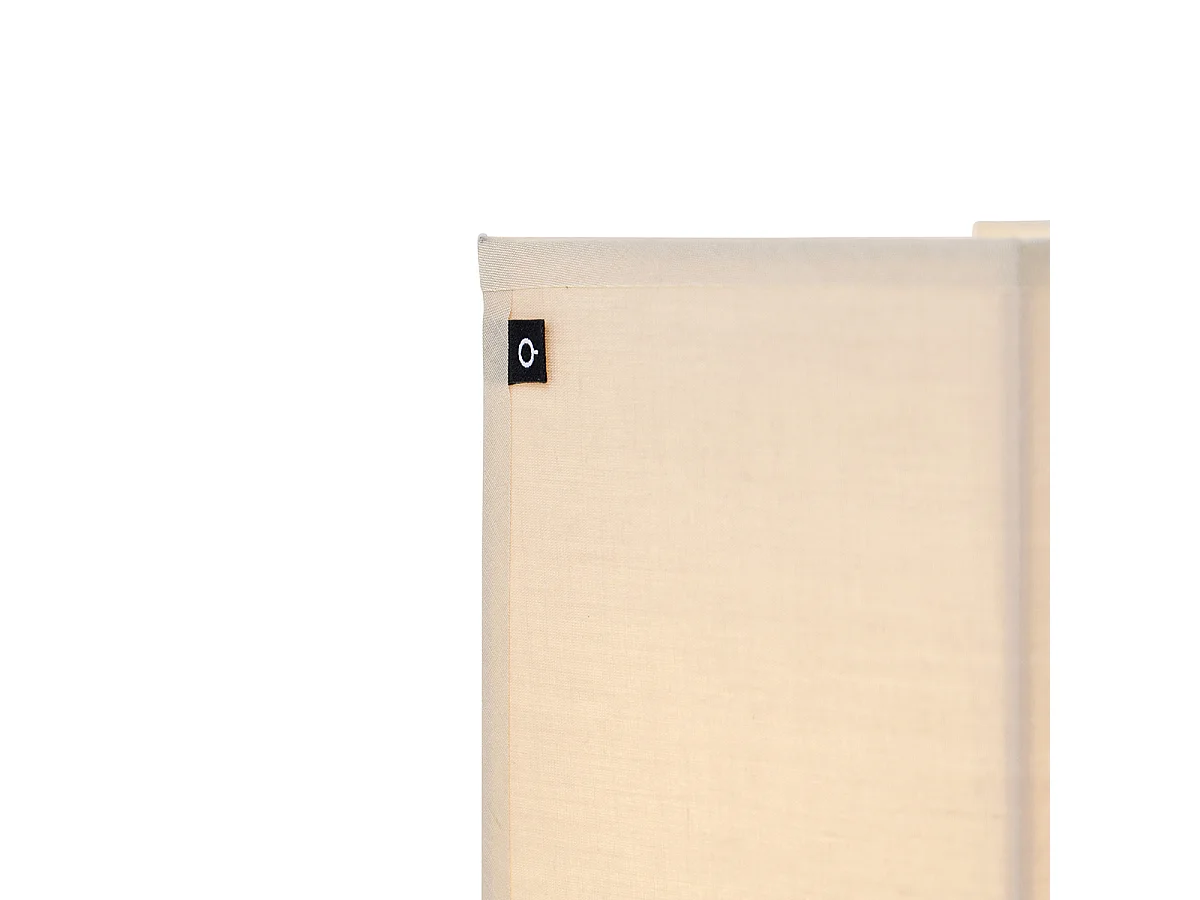 Applique murale rustique beige avec abat-jour en tissu - Vete