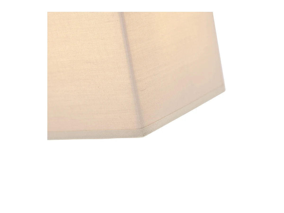 Applique murale rustique beige avec abat-jour en tissu - Vete