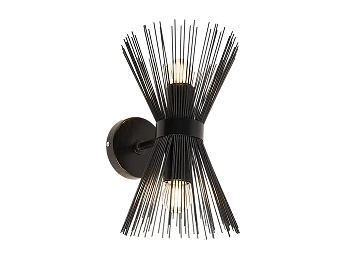 Applique murale Art Déco noire 2 lumières - Broom