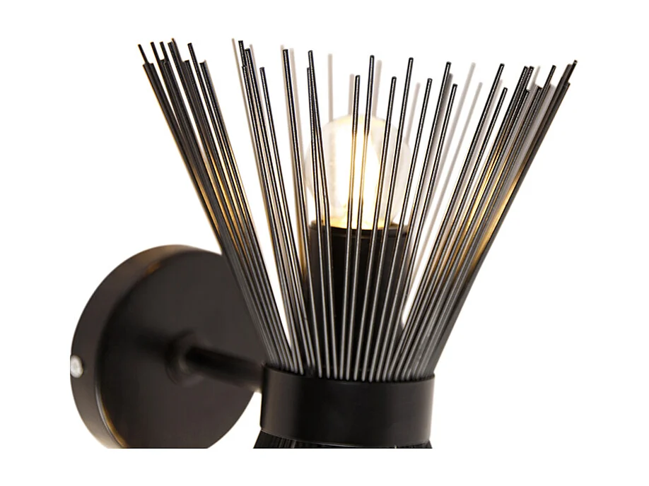 Applique Art Déco noire 2 lumières - Broom