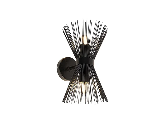 Applique Art Déco noire 2 lumières - Broom