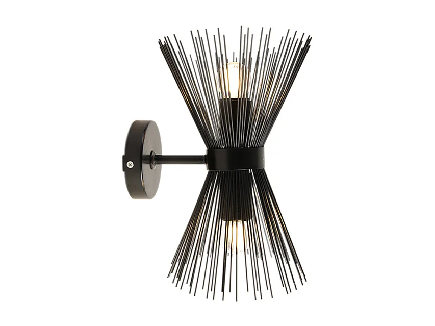 Applique murale Art Déco noire 2 lumières - Broom