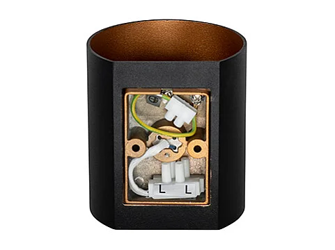 Applique moderne noire avec laiton - Sabbio