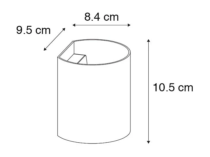Applique murale moderne noire avec laiton - Sabbio