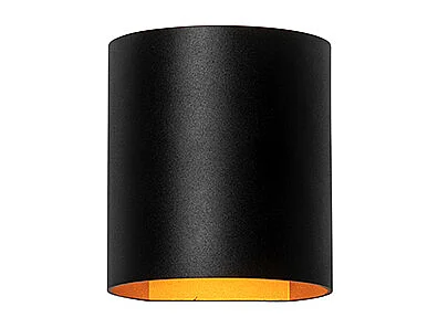 Applique murale moderne noire avec laiton - Sabbio